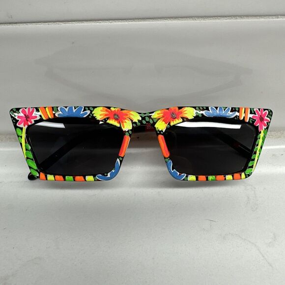 Colorful Hand painted Sunglasses Unisex - Picture 1 of 13